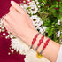 Bracelet Kikiballa à paillettes cerises | Cascade de cristaux